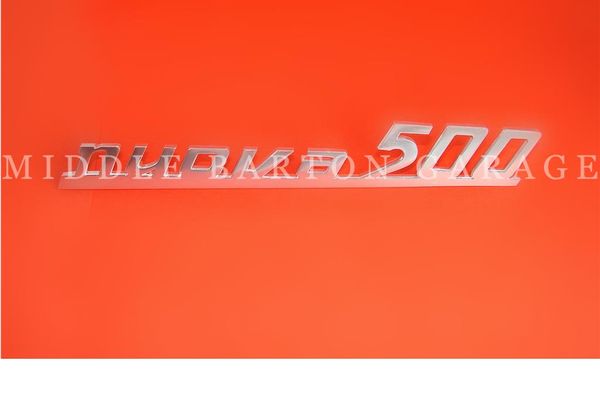 NUOVA 500 REAR BADGE (CHROME SCRIPT)